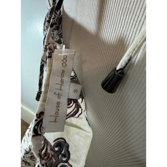 House of Harlow 1960 Floral Smocked Square Neck Ruffle Mini Dress Size S - Picture 6 of 8